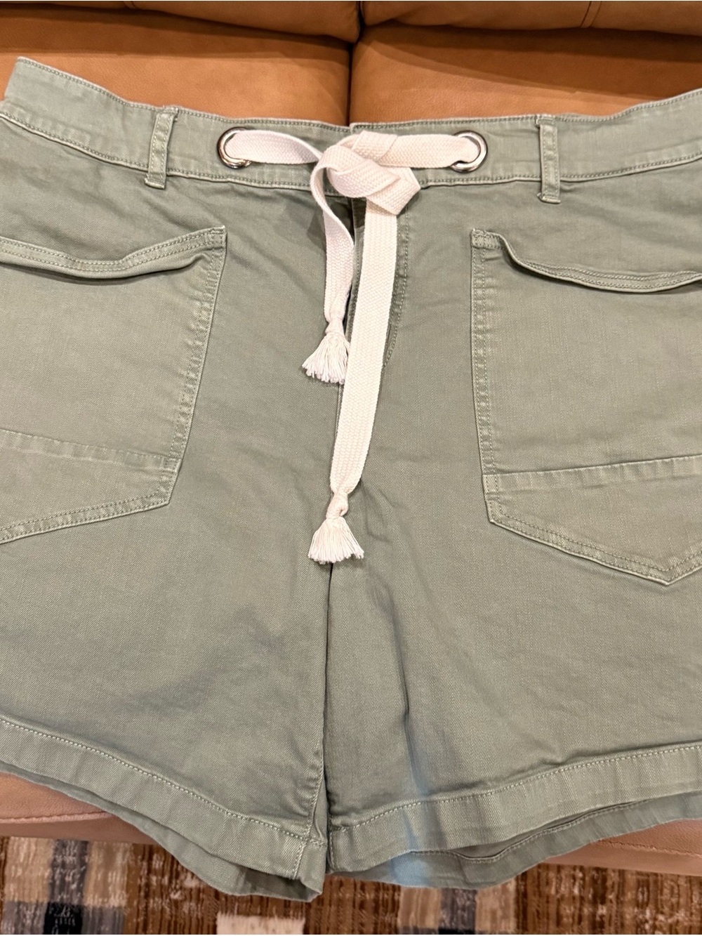torrid Olive Green Cargo Drawstring Shorts
